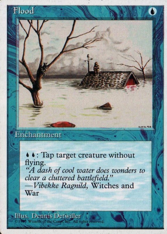 Flood 1995 Fourth Edition Base RAW TCG (NEAR MINT)