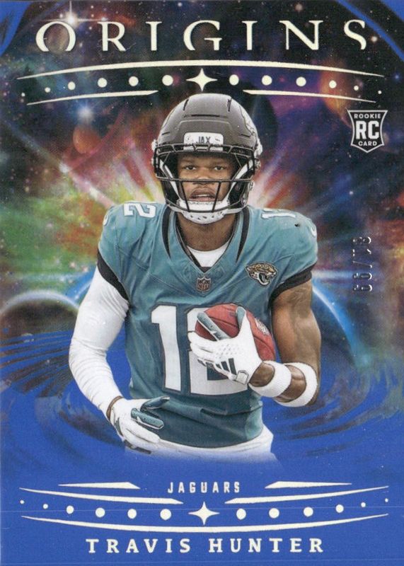 Travis Hunter 2025 Origins #142 Blue /99 Rookie RAW
