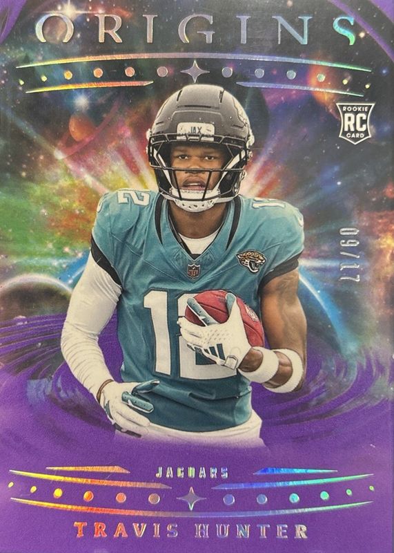 Travis Hunter 2025 Origins #142 Purple /17 Rookie RAW