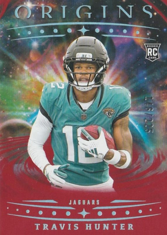 Travis Hunter 2025 Origins #142 Red /225 Rookie RAW