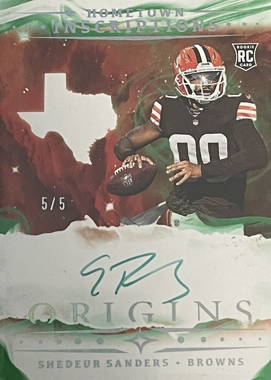 Shedeur Sanders 2025 Origins #HI-1 Hometown Inscriptions - Green /5 ...