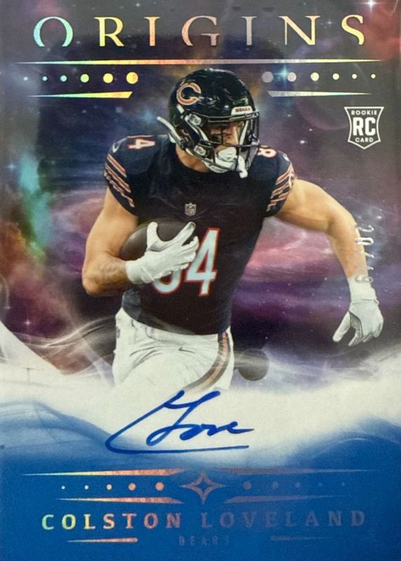 Colston Loveland 2025 Origins #RA-CLO Rookie Autographs - Blue /49 RAW