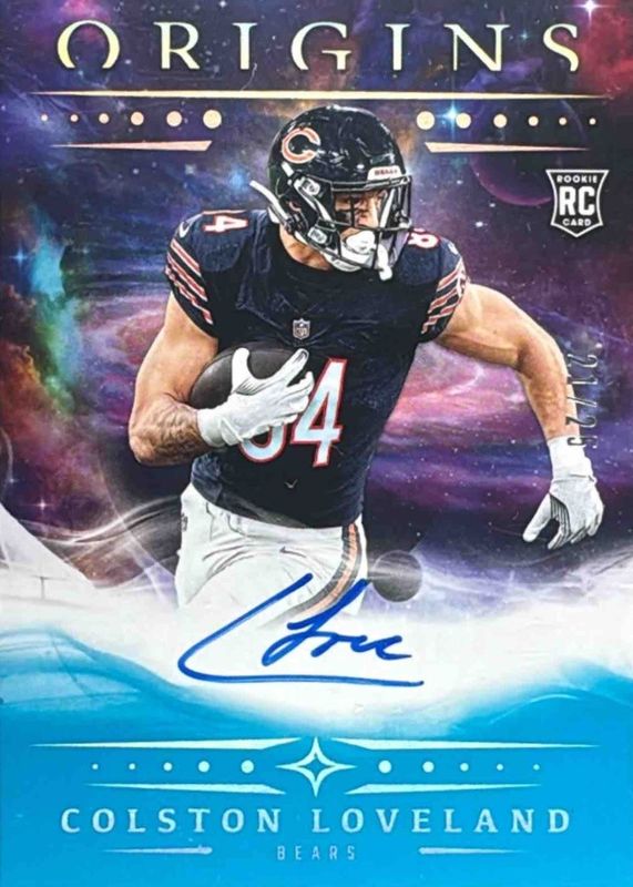 Colston Loveland 2025 Origins #RA-CLO Rookie Autographs - Turquoise /25 RAW