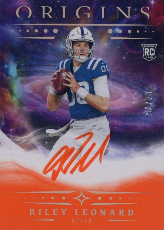 Riley Leonard 2025 Origins #RA-RLE Rookie Autographs - Orange /75