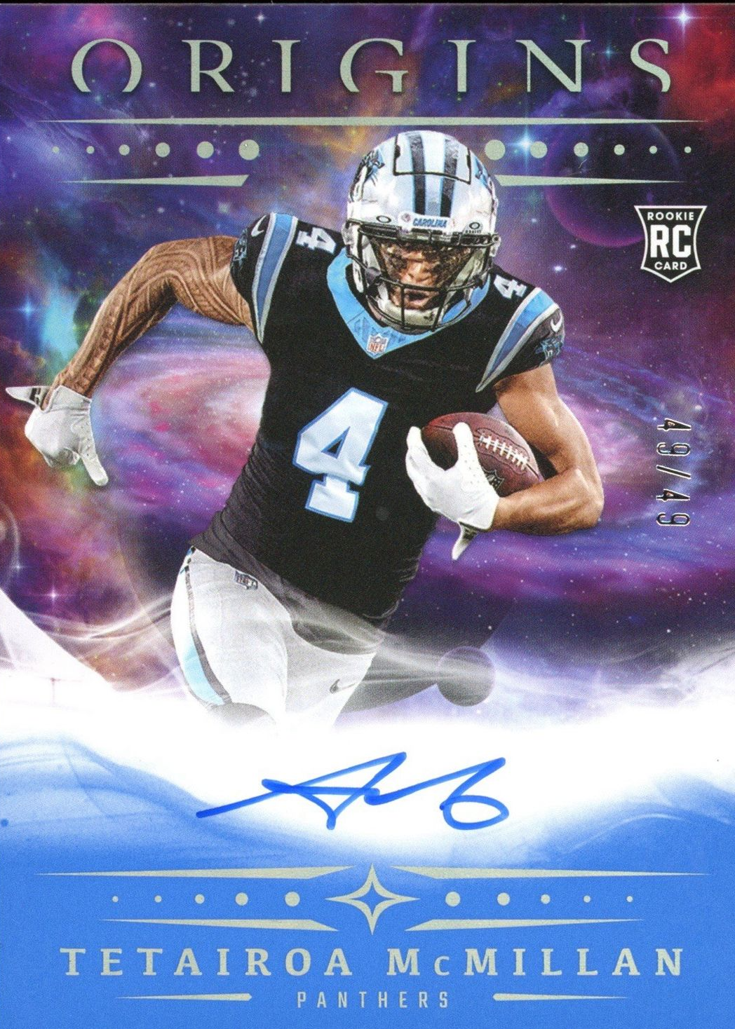 Tetairoa McMillan 2025 Origins #RA-TET Rookie Autographs - Blue /49 ...