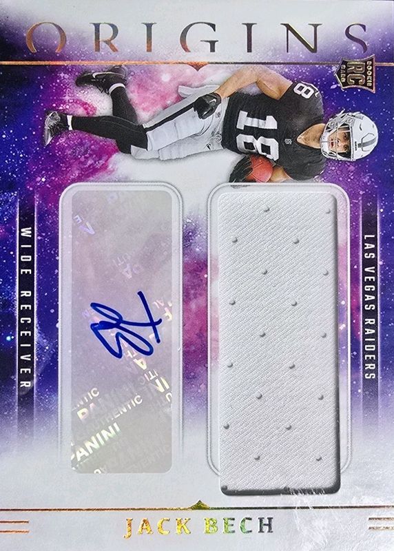 Jack Bech 2025 Origins #RJJ-JBH Rookie Jumbo Patch Autographs RAW