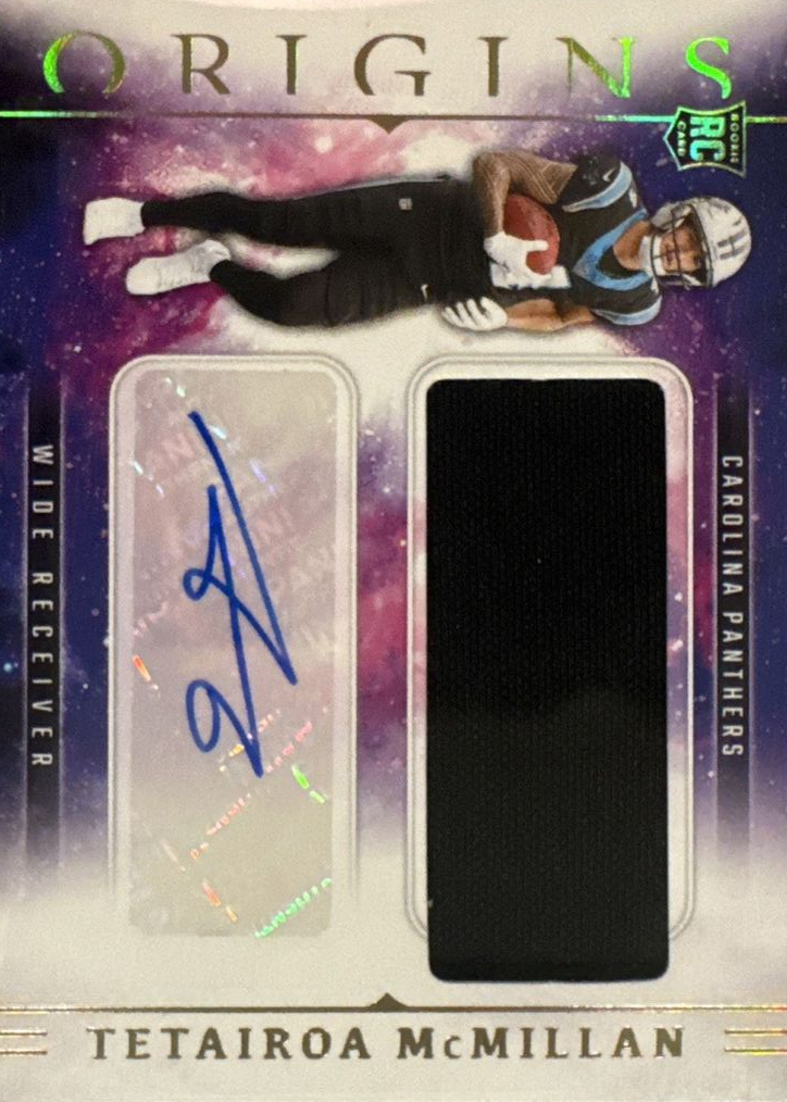 Tetairoa McMillan 2025 Origins #RJJ-TMN Rookie Jumbo Patch Autographs ...