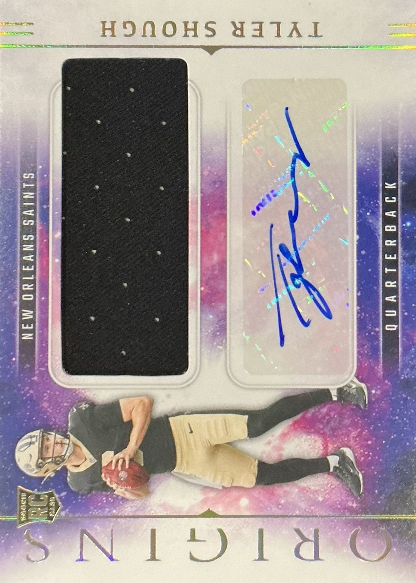 Tyler Shough 2025 Origins #RJJ-TSH Rookie Jumbo Patch Autographs