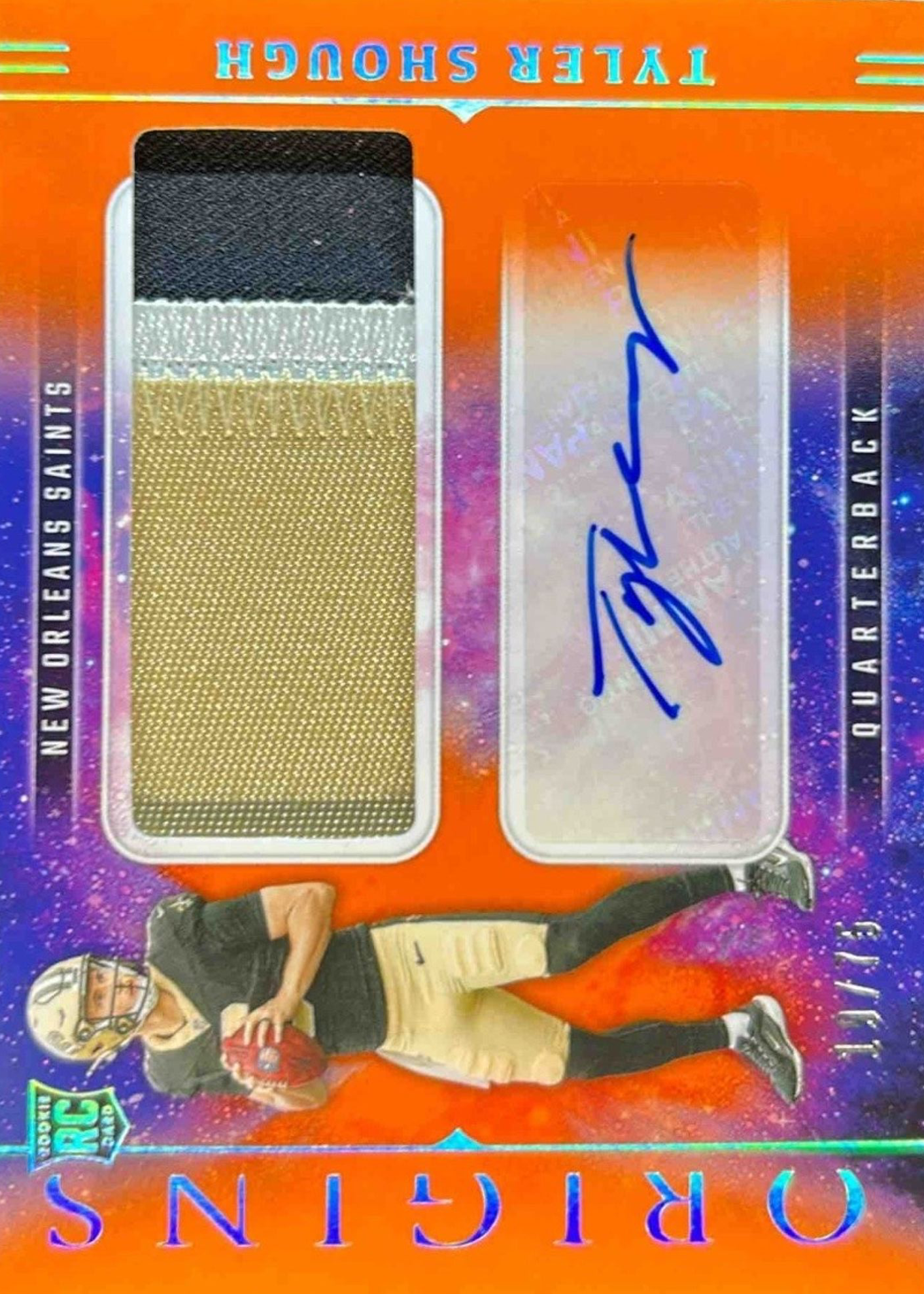 Tyler Shough 2025 Origins #RJJ-TSH Rookie Jumbo Patch Autographs
