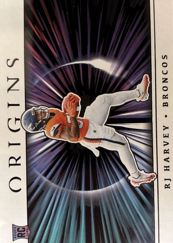 RJ Harvey 2025 Origins #12 Big Bang /(SSP) Rookie RAW