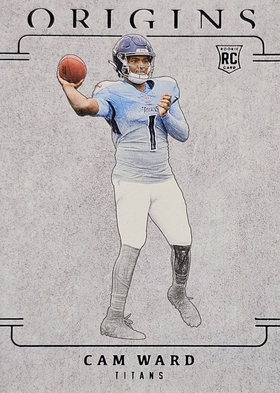 Cam Ward 2025 Origins #2 Blank Slate /(SSP) Rookie RAW