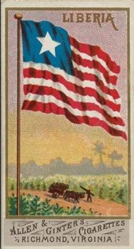 Liberia 1887 Flags of All Nations (N9) Base RAW