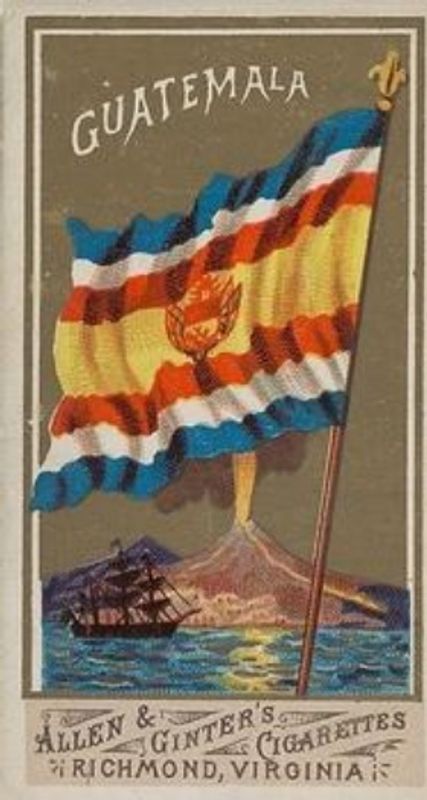 Guatemala 1887 Flags of All Nations (N9) Base RAW
