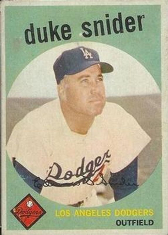 Duke Snider 1959 Topps Venezuelan #20 Base RAW