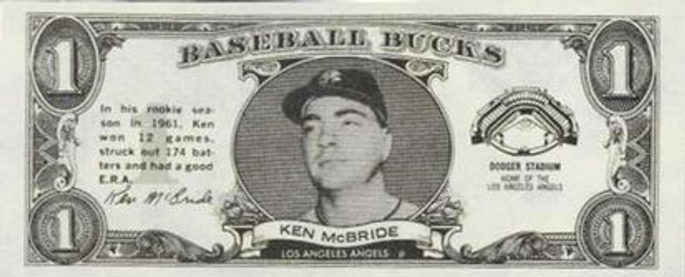 1962 Topps Baseball Bucks Base