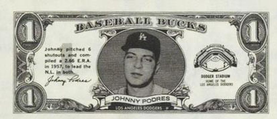 1962 Topps Baseball Bucks Base
