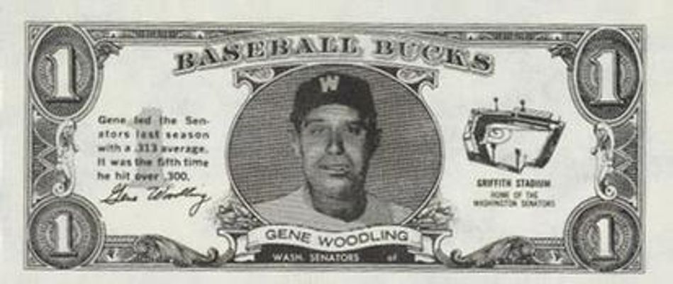 1962 Topps Baseball Bucks Base
