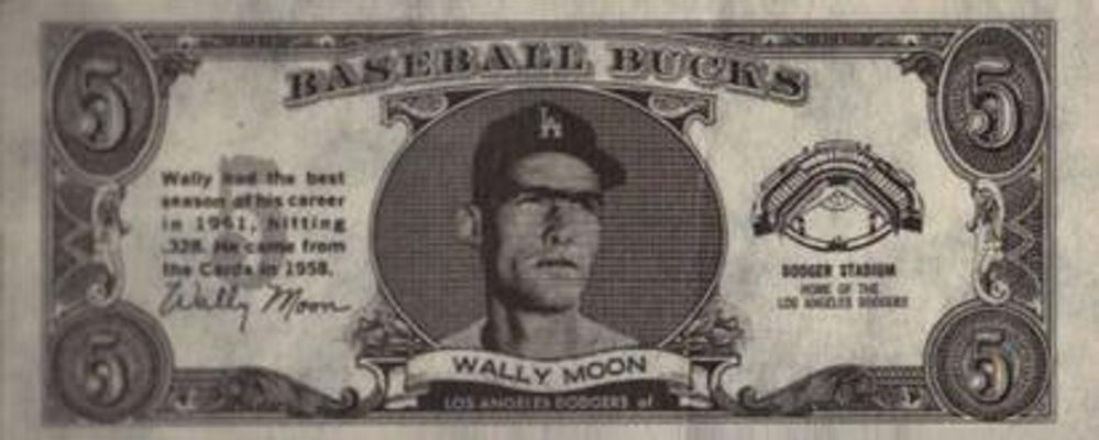 1962 Topps Baseball Bucks Base