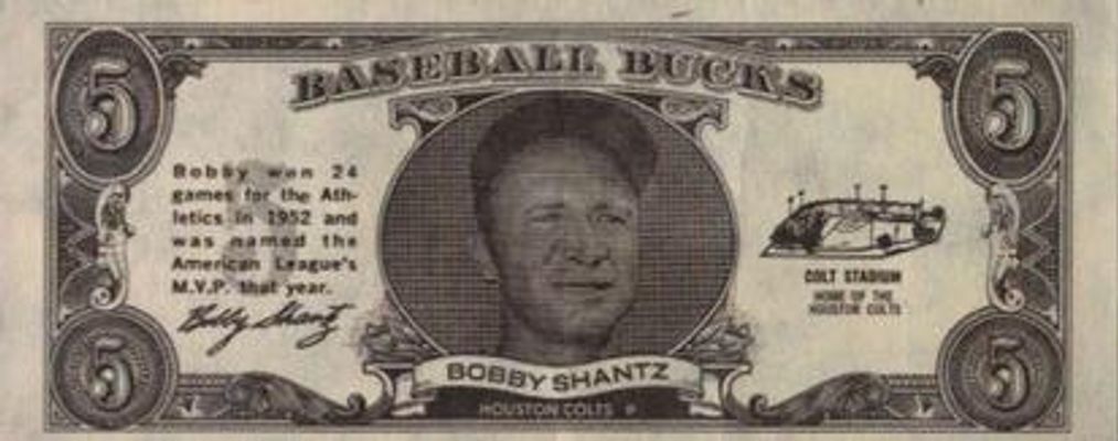 1962 Topps Baseball Bucks Base