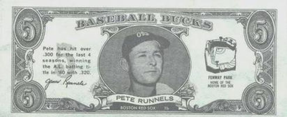 1962 Topps Baseball Bucks Base