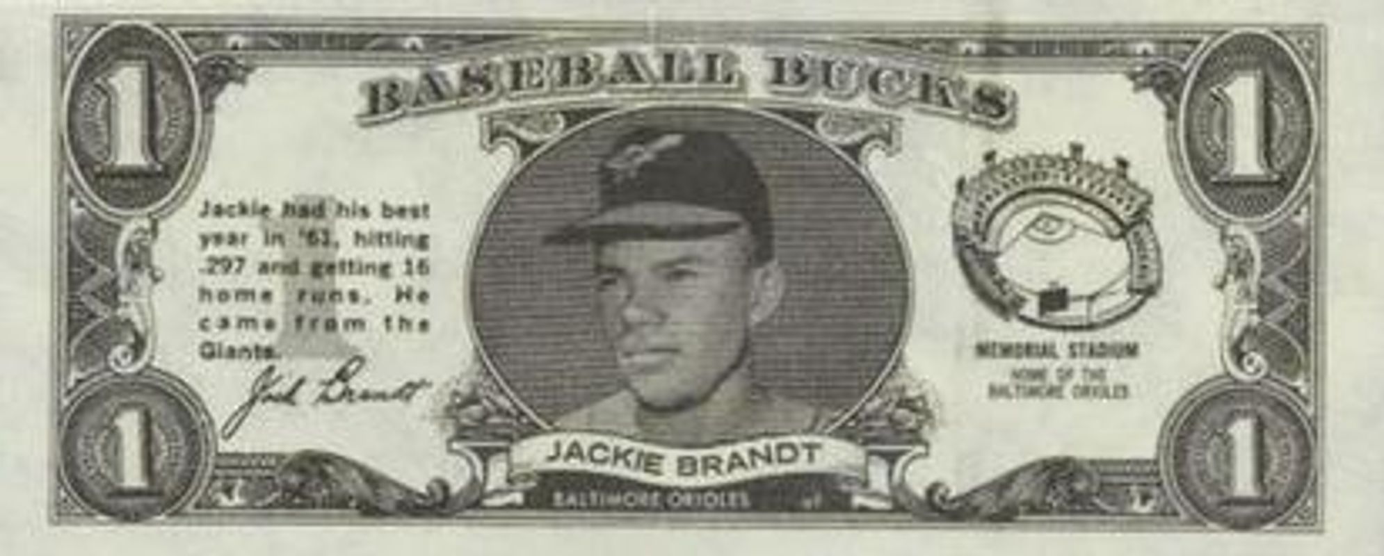 1962 Topps Baseball Bucks Base
