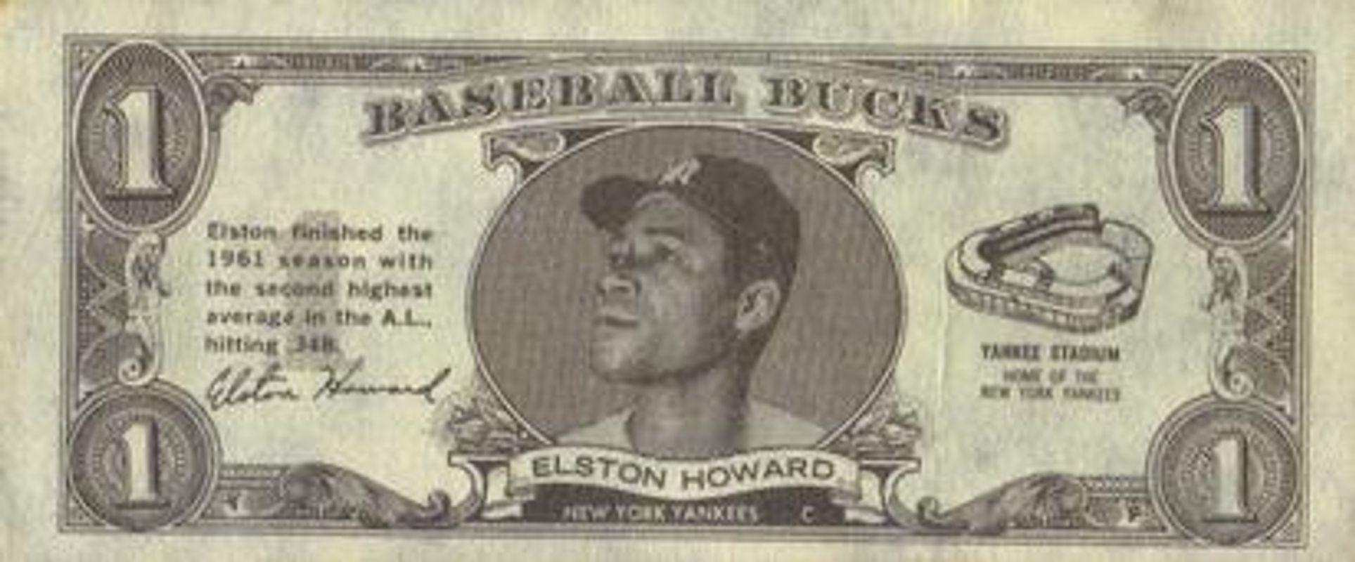 1962 Topps Baseball Bucks Base