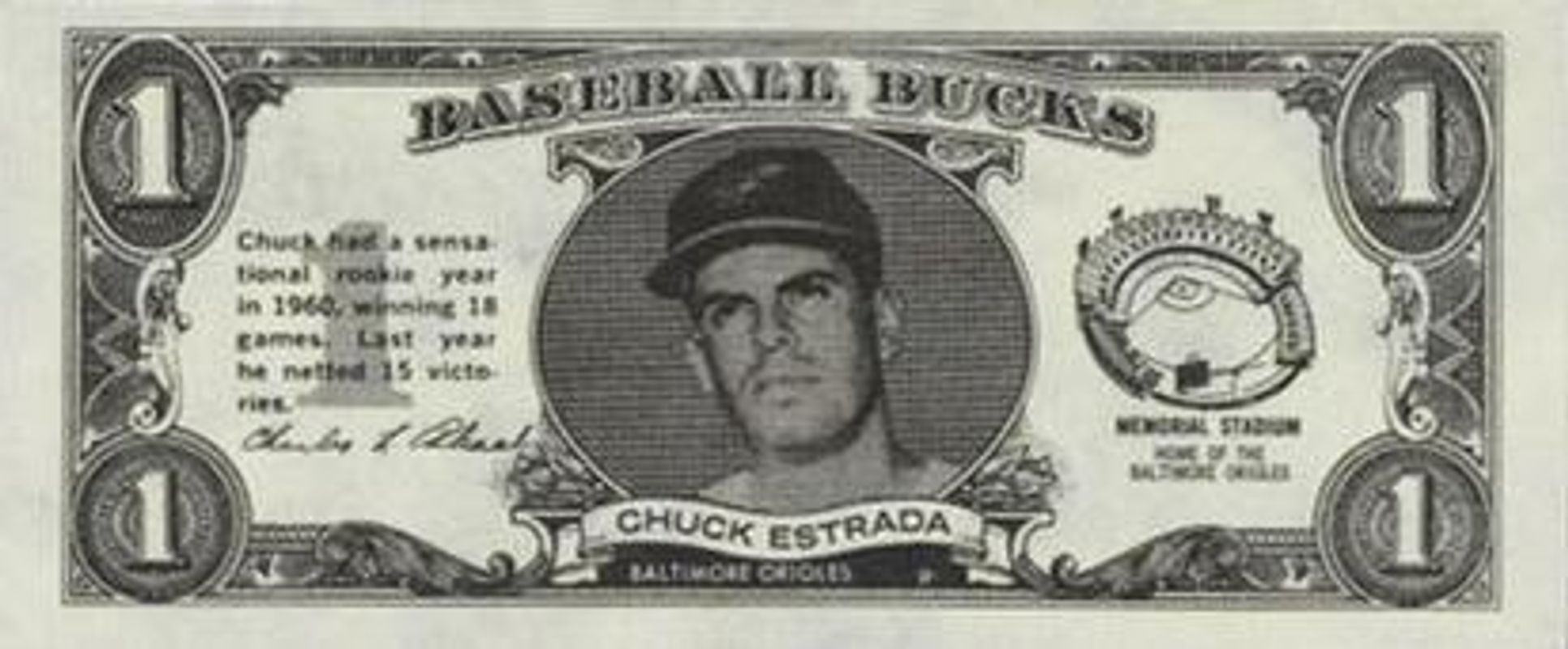 1962 Topps Baseball Bucks Base