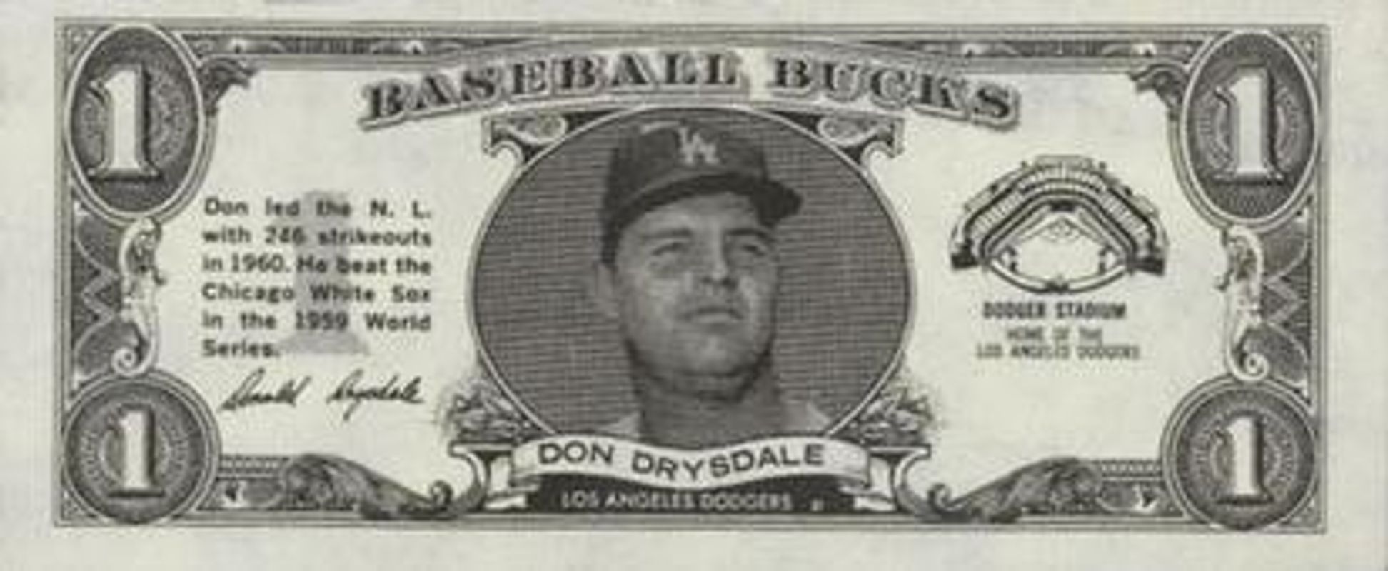 1962 Topps Baseball Bucks Base