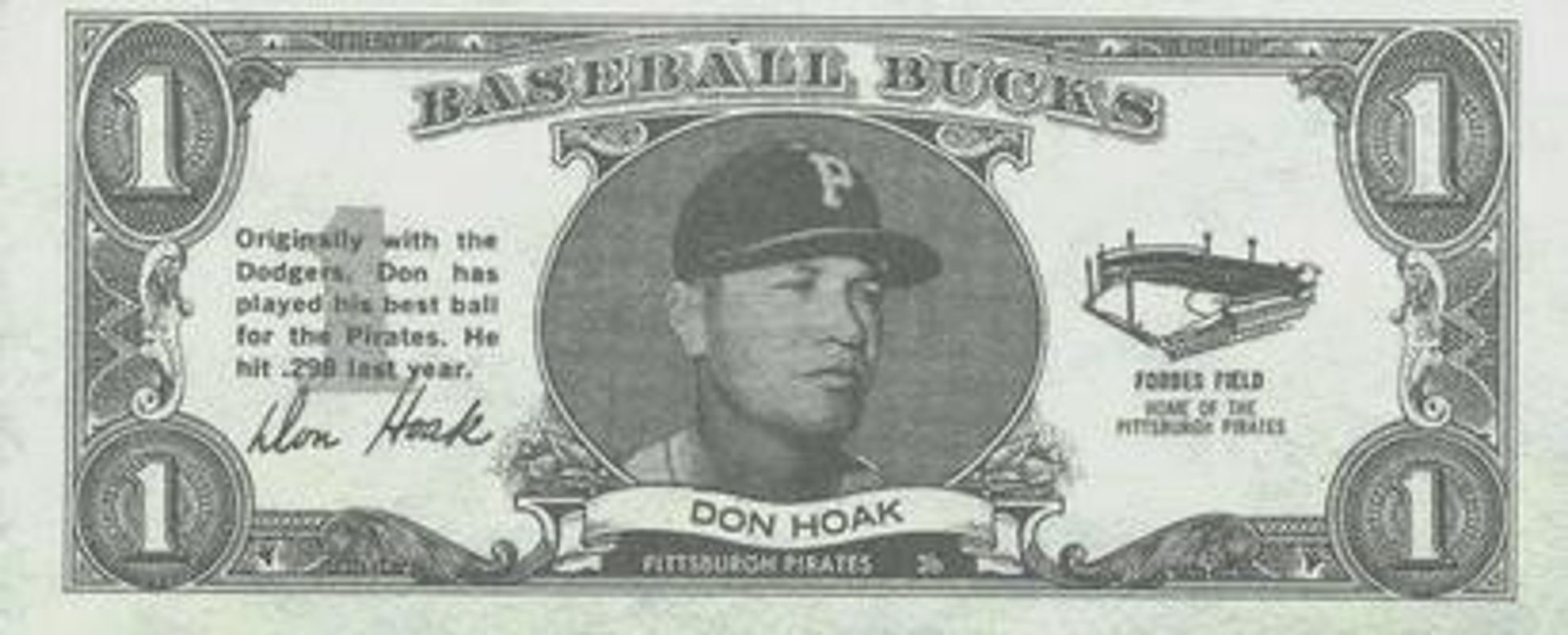 1962 Topps Baseball Bucks Base