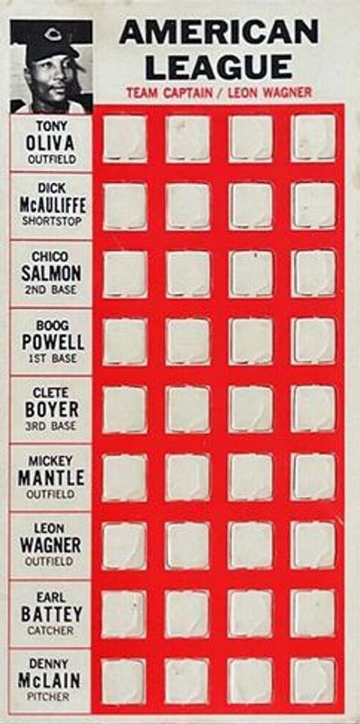 1967 Topps Punch-Outs Base