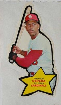 1968 Action All-Star Stickers #9 Base