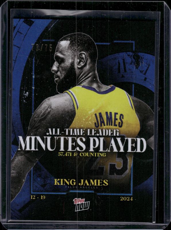 LeBron James 2024 Topps Now #10 Blue /49 RAW