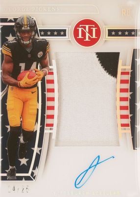 2022 National Treasures #172 Rookie Patch Auto - Stars & Stripes Holo Silver /25
