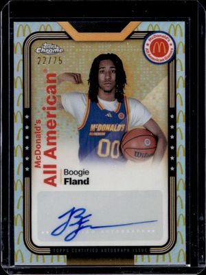 2024 Topps Chrome McDonald's All-American #SMS-JOH All-American Autographs - McDonald's Logo Refractor /75