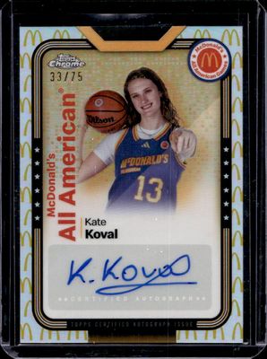 2024 Topps Chrome McDonald's All-American #SMS-KAT All-American Autographs - McDonald's Logo Refractor /75