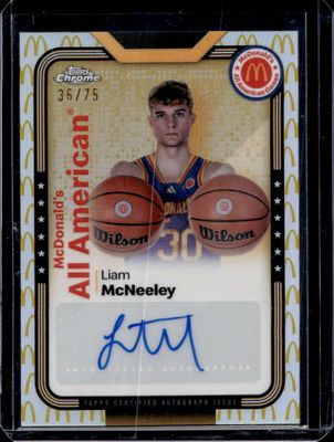2024 Topps Chrome McDonald's All-American #SMS-LIA All-American Autographs - McDonald's Logo Refractor /75