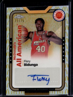 2024 Topps Chrome McDonald's All-American #SMS-FLO All-American Autographs - McDonald's Logo Refractor /75