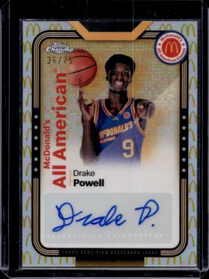 2024 Topps Chrome McDonald's All-American #SMS-DRA All-American Autographs - McDonald's Logo Refractor /75