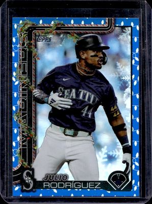 2025 Topps Holiday #H186 Blue Metallic Holiday Lights