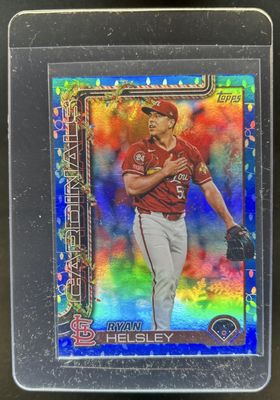 2025 Topps Holiday #H178 Blue Metallic Holiday Lights