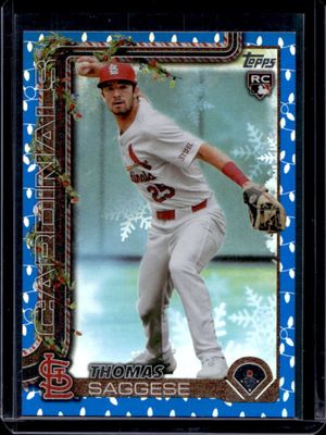 2025 Topps Holiday #H187 Blue Metallic Holiday Lights