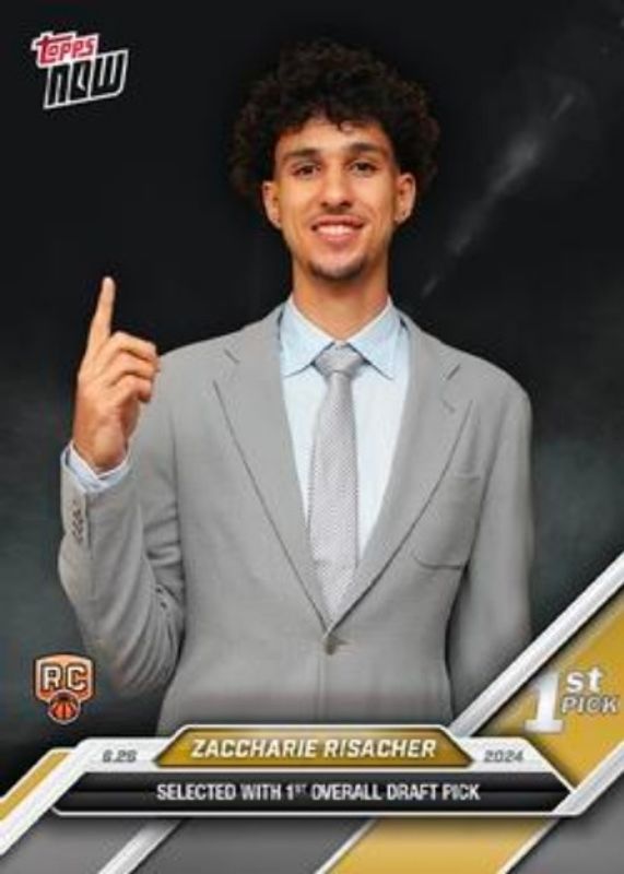 Zaccharie Risacher 2024 Topps Now #D-1 Base Rookie RAW