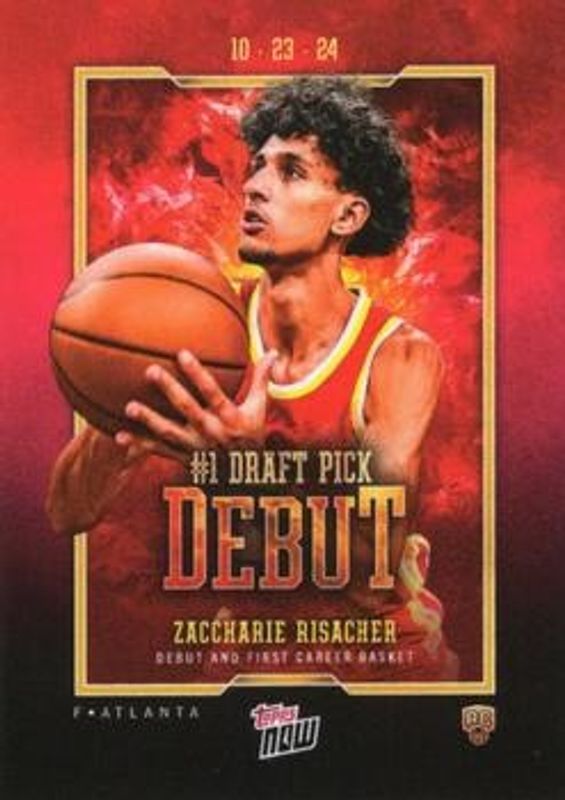 Zaccharie Risacher 2024 Topps Now #2 Base Rookie RAW