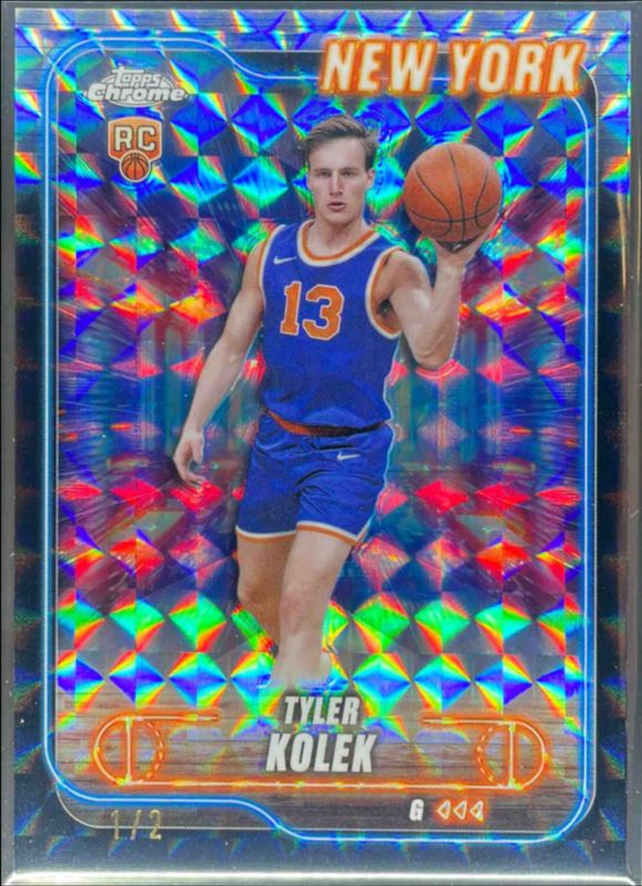 Tyler Kolek 2024 Topps Chrome #167 Black Geometric Refractor /2 Rookie RAW