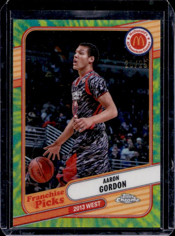 Aaron Gordon 2024 Topps Chrome McDonald's All-American #REA-AGO Franchise Picks - Tie-Dye Refractor /25 RAW