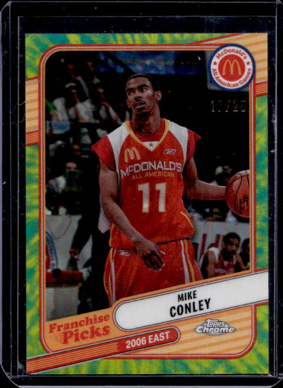 Mike Conley 2024 Topps Chrome McDonald's All-American #REA-MCO Franchise Picks - Tie-Dye Refractor /25 RAW
