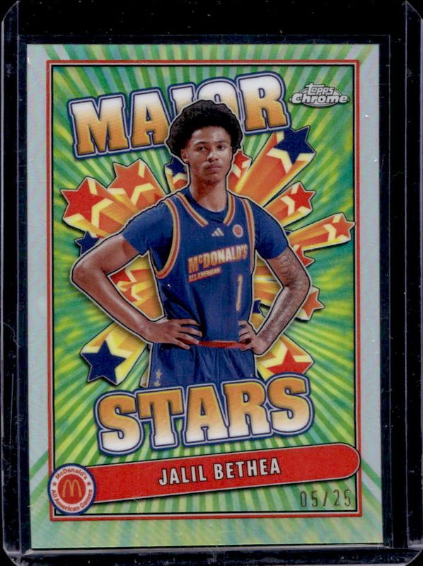 Jalil Bethea 2024 Topps Chrome McDonald's All-American #SES-JAB Major Stars - Tie-Dye Refractor /25 RAW