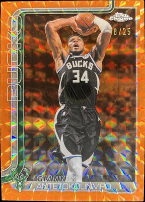 2025 Topps Chrome Update #7 Orange Geometric Refractor /25