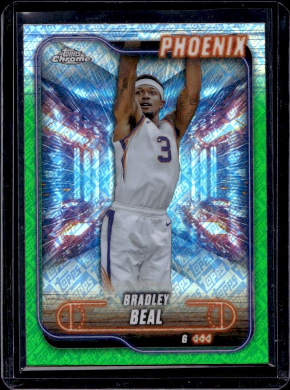 Bradley Beal 2024 Topps Chrome #170 Topps Green Refractor RAW