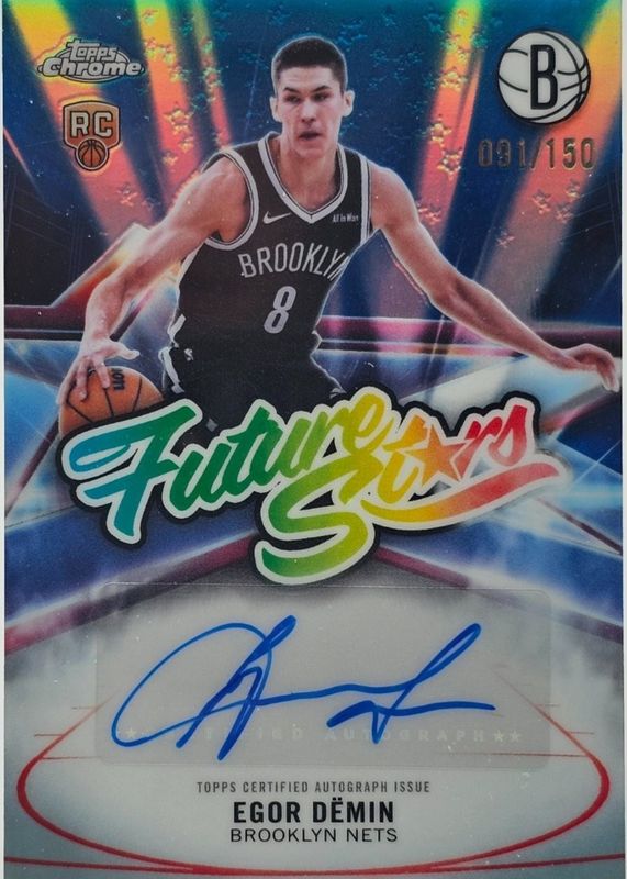 2025 Topps Chrome Update #FS-ED Future Stars Autographs - Blue Refractor /150